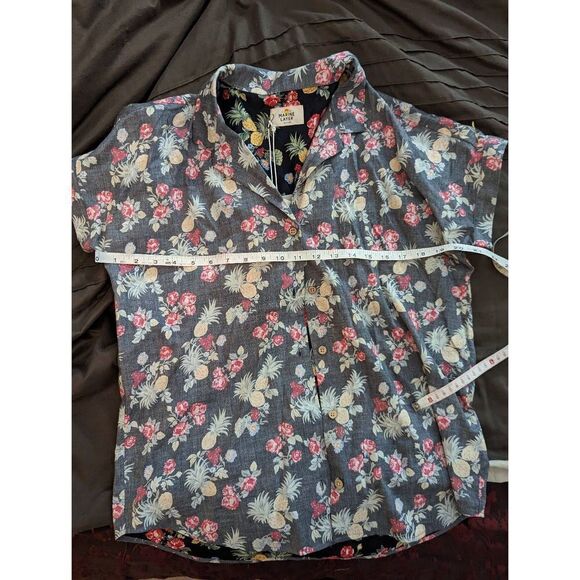 MARINE layer x L & F Kira faded Hawaiian shirt nwt sz medium - Picture 3 of 5
